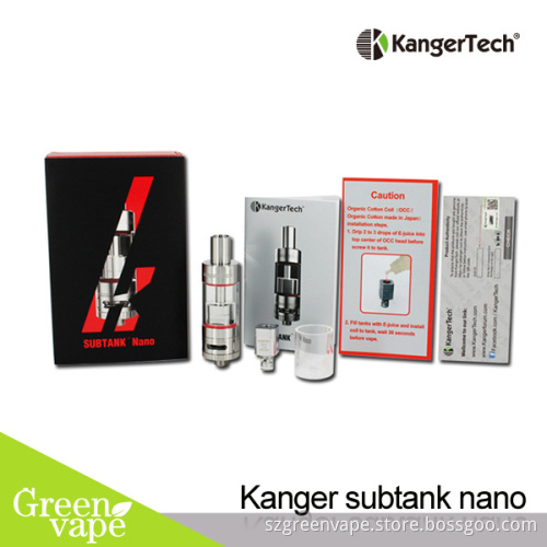 2015 Kangertech New Arrival Kangertech Subtank RBA Atomizer Subtank Nano Kangertech Atomizer